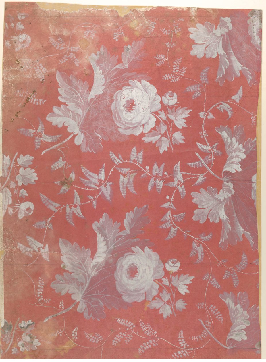 Design for Patterned Silk, ca. 1780-1825 by Jean François Bony.