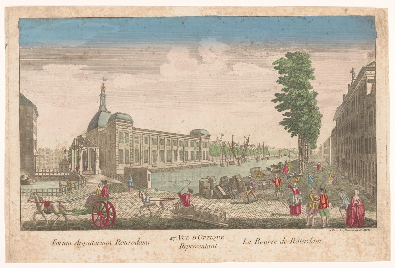 View of the Stock Exchange in Rotterdam by Jean François Daumont