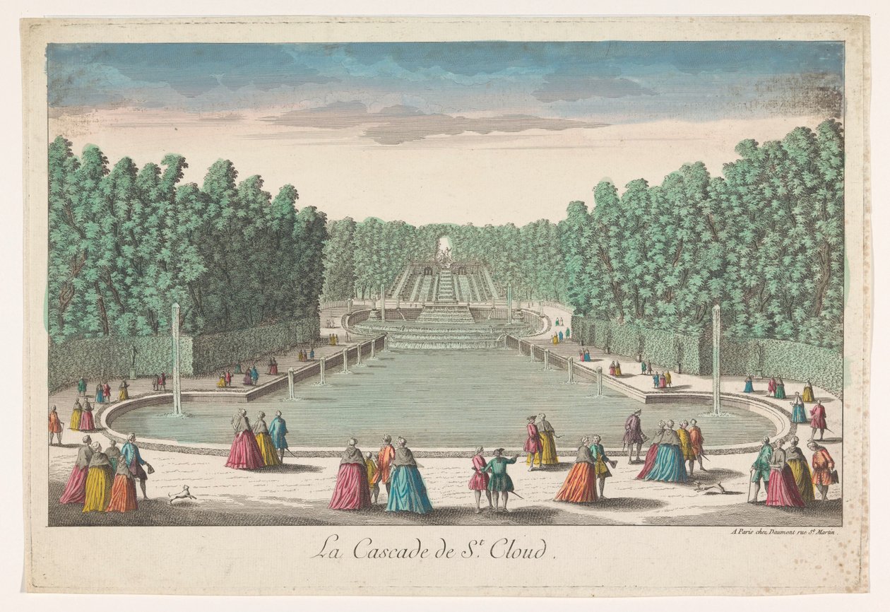 View of the Cascades of the Garden of the Château de Saint-Cloud by Jean François Daumont