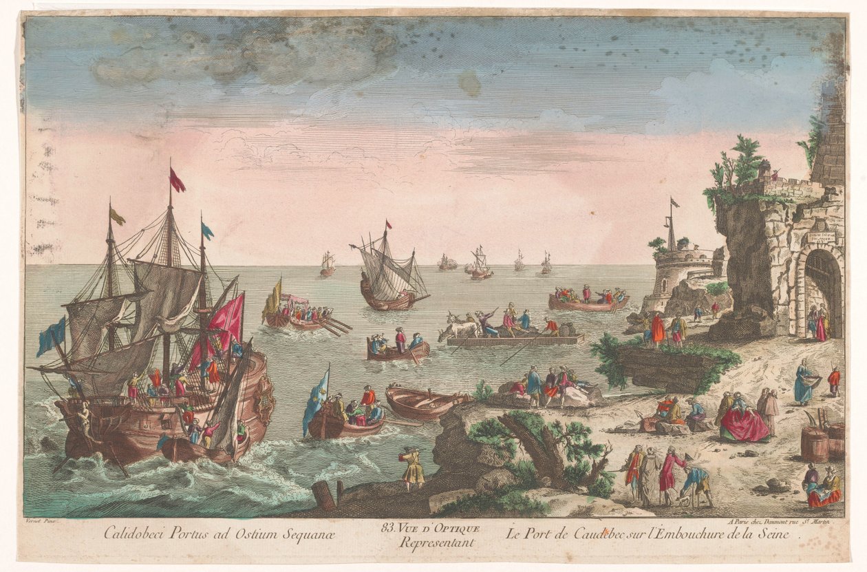View of the Port of Caudebec at the Mouth of the Seine by Jean François Daumont