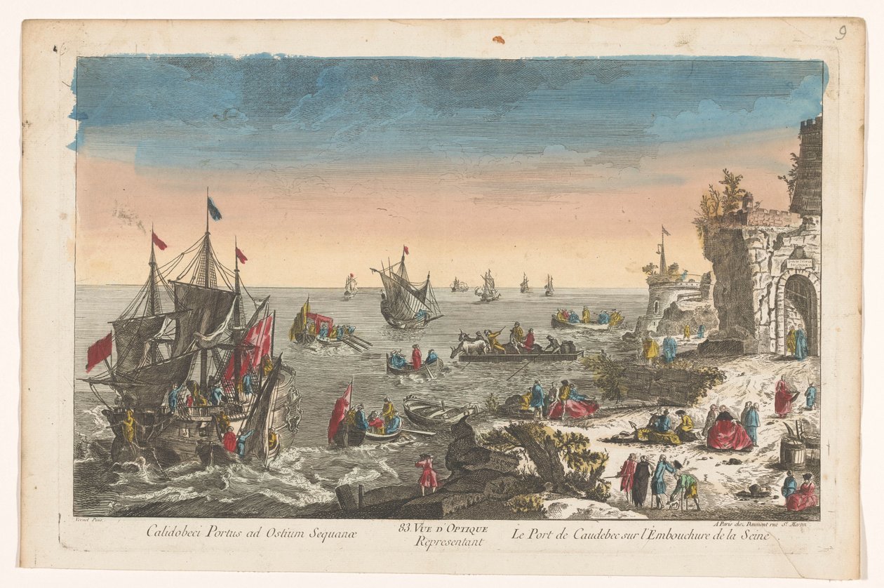 View of the Port of Caudebec at the Mouth of the Seine River by Jean François Daumont