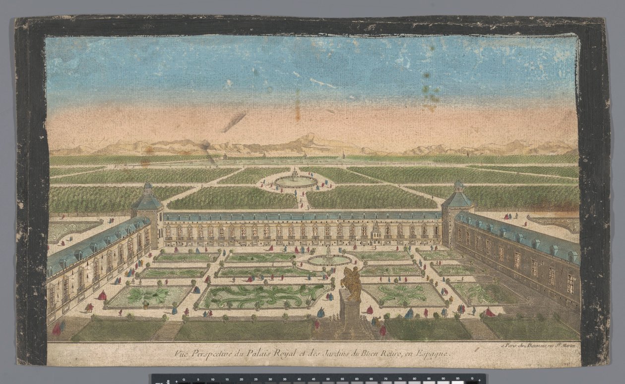 View of the Garden and the Palacio del Buen Retiro in Madrid by Jean François Daumont