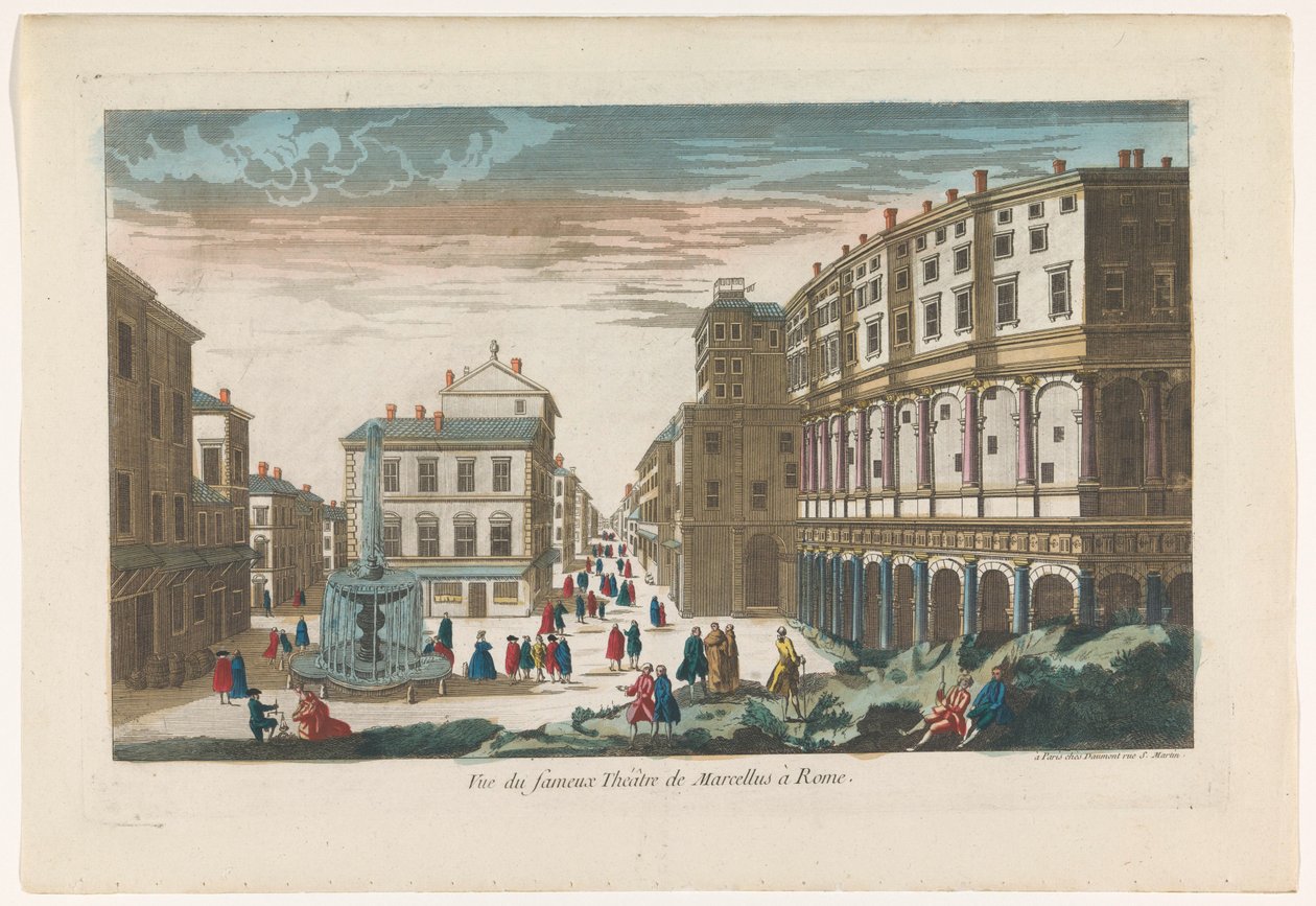 View of the Theatre of Marcellus in Rome by Jean François Daumont