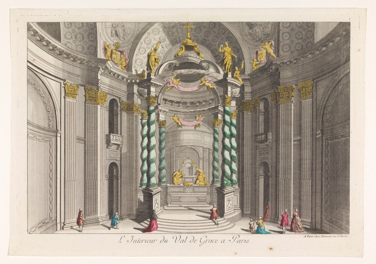 View of the Interior of the Val-de-Grâce Church in Paris (L