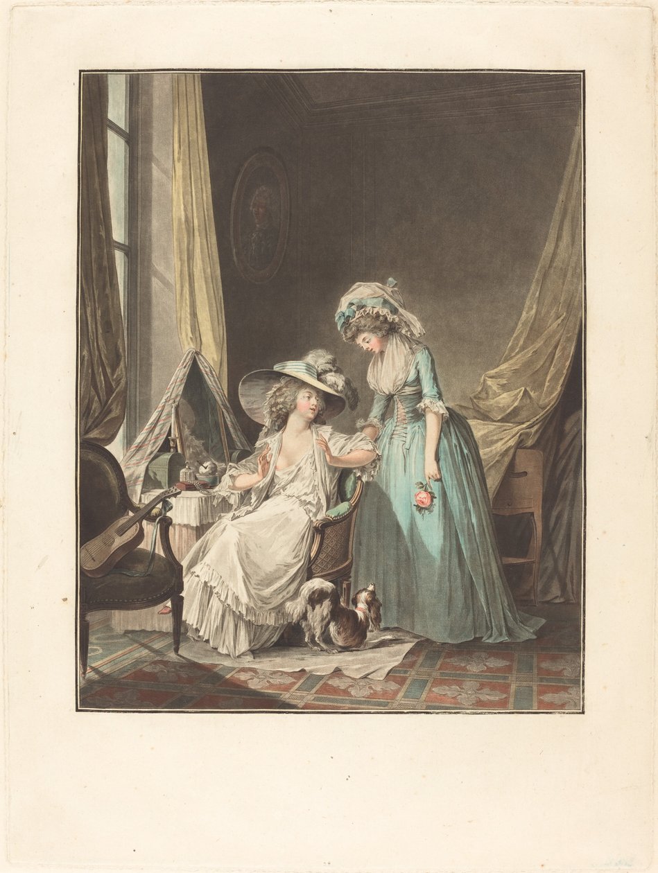 The Difficult Confession by Jean François Janinet after Nicolas Lavreince