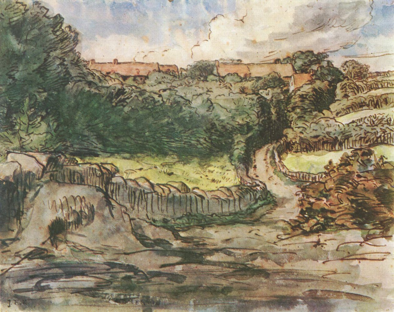 The Meierhof Cousin in Gréville by Jean Francois Millet