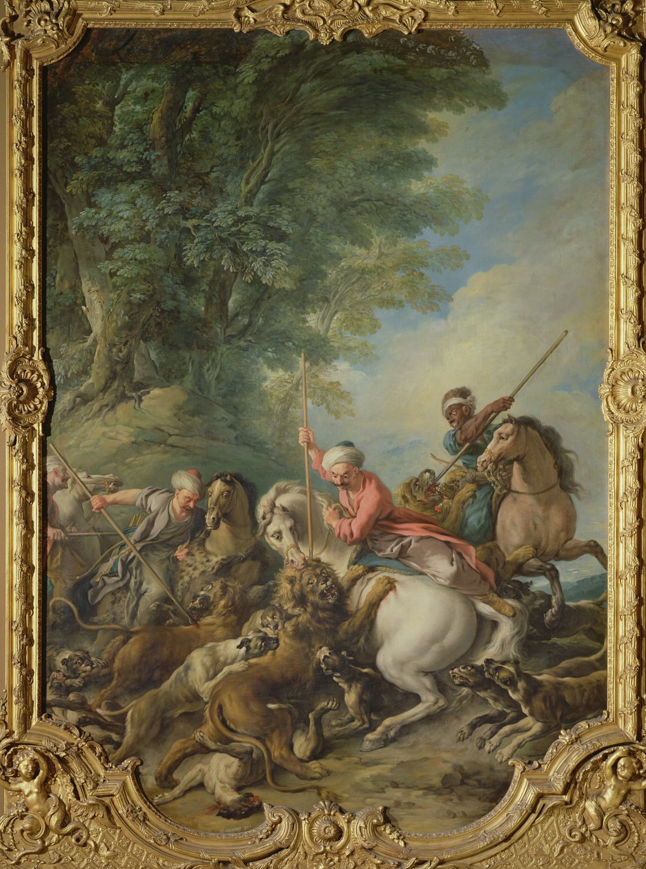 Turks Hunting Lions by Jean François de Troy