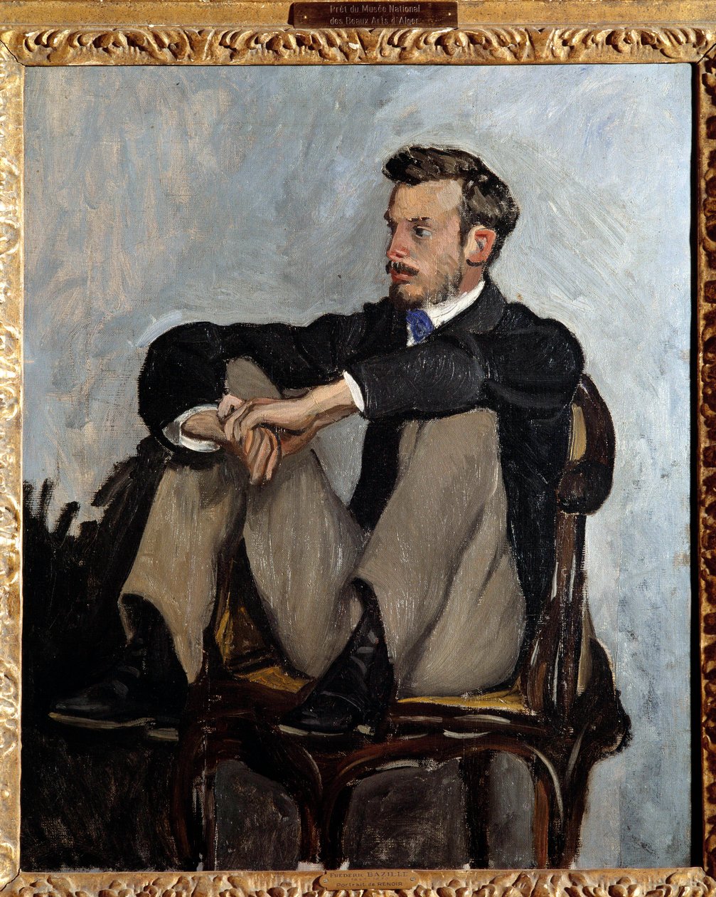 Portrait of the Painter Pierre Auguste Renoir by Jean Frederic Bazille