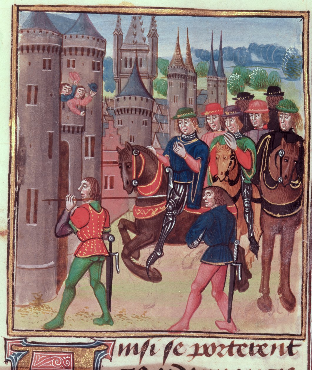 Henry Bolingbroke (Henry IV) enters London, executed for Edward IV, from Vol IV (covering the period from 1389-1400), by Jehan Froissart, c.1460-80 by Jean Froissart