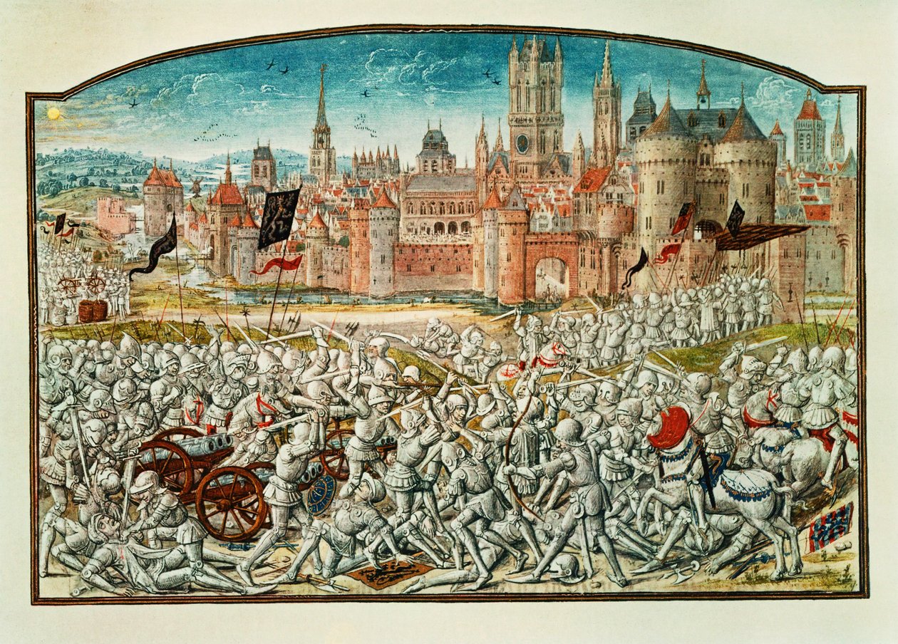 Victory of the Inhabitants of Ghent Before the Walls of Bruges by Jean Froissart