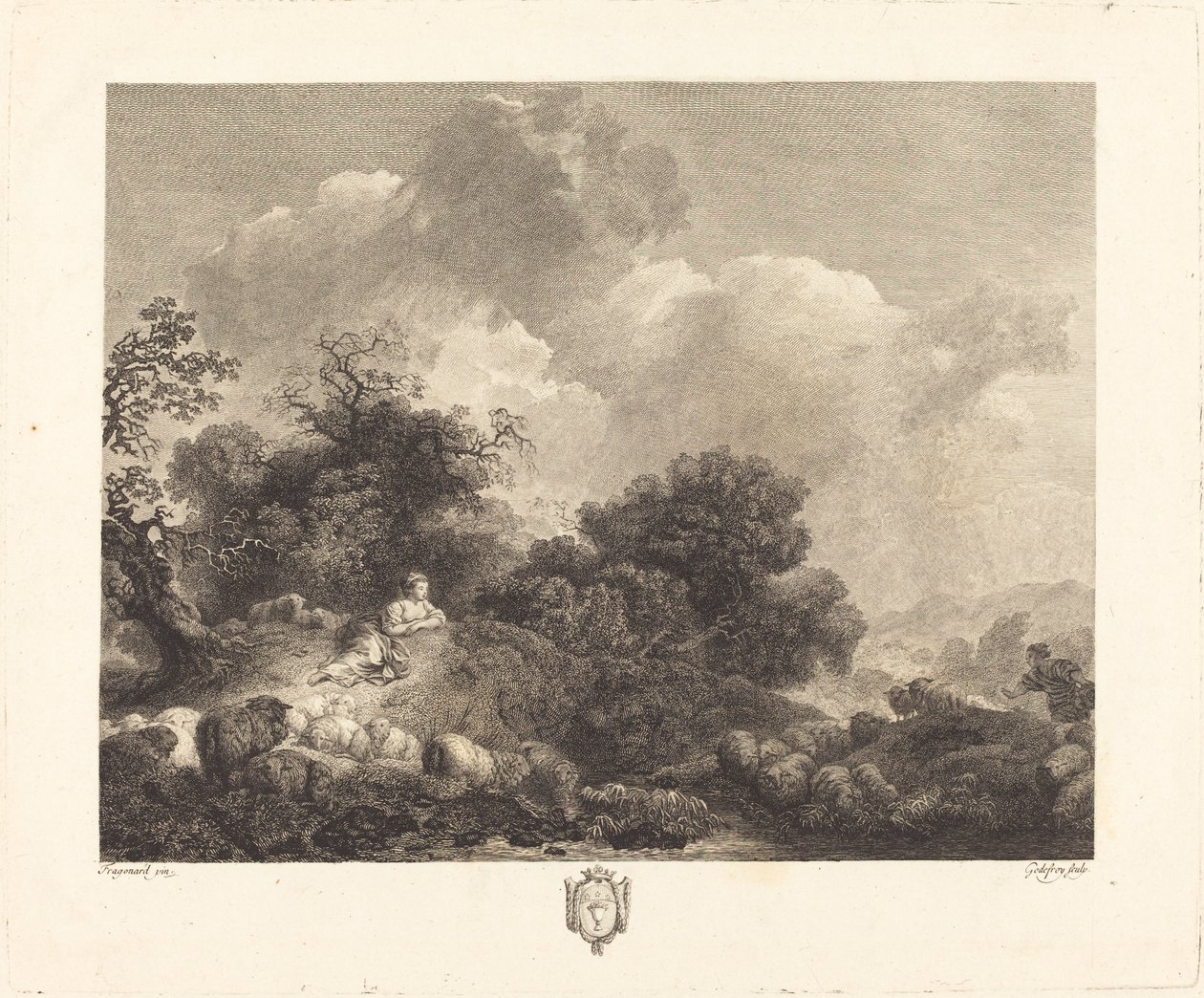 Annette at the Age of Fifteen Years by Jean Godefroy after Jean Honoré Fragonard