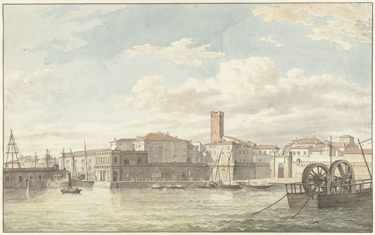 The Port of Civitavecchia by Jean Grandjean