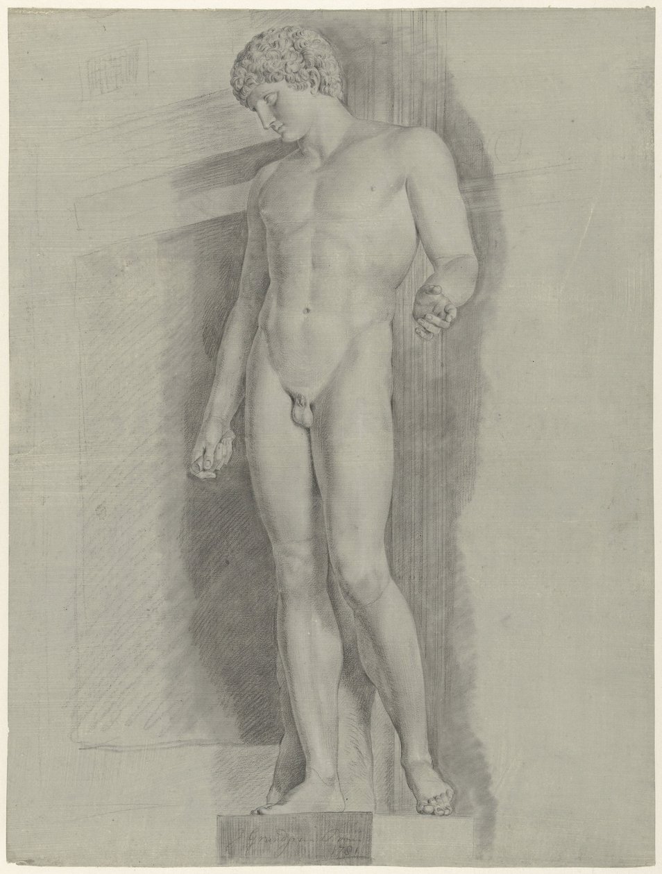 Study of the Statue Called the Albani Antinous by Jean Grandjean