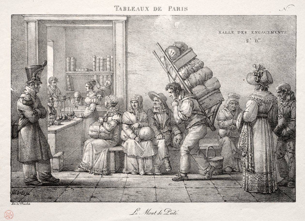 Scenes of Paris: The Pawnshop by Jean Henri Marlet