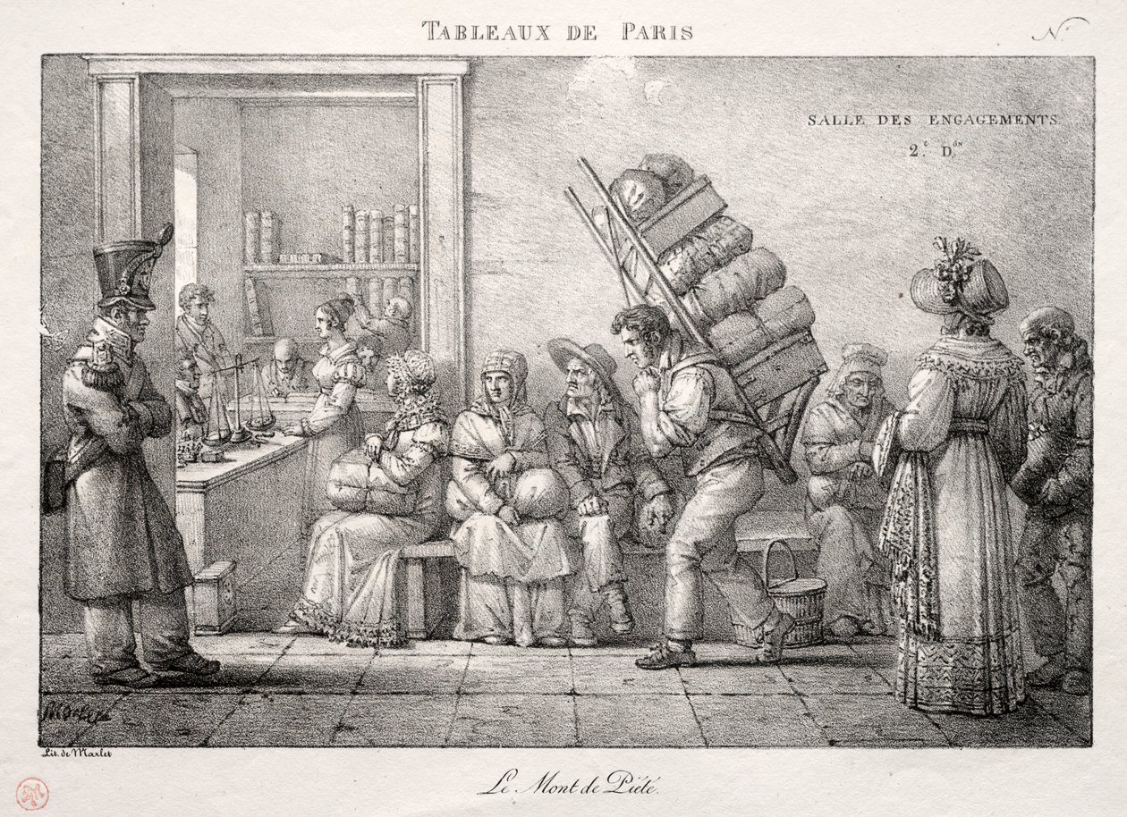 Scenes of Paris: The Pawnshop by Jean Henri Marlet
