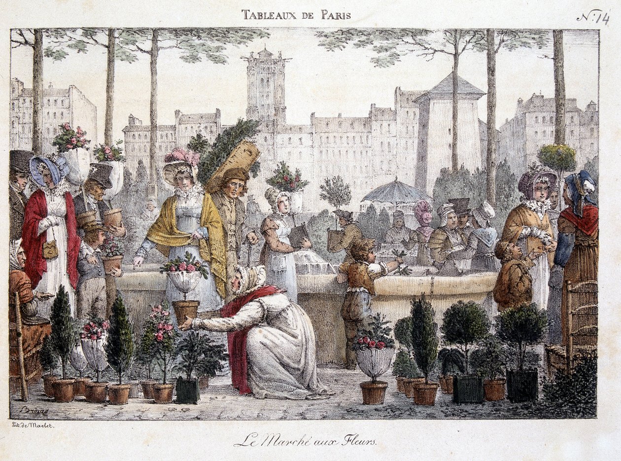 The Flower Market by Jean Henri Marlet