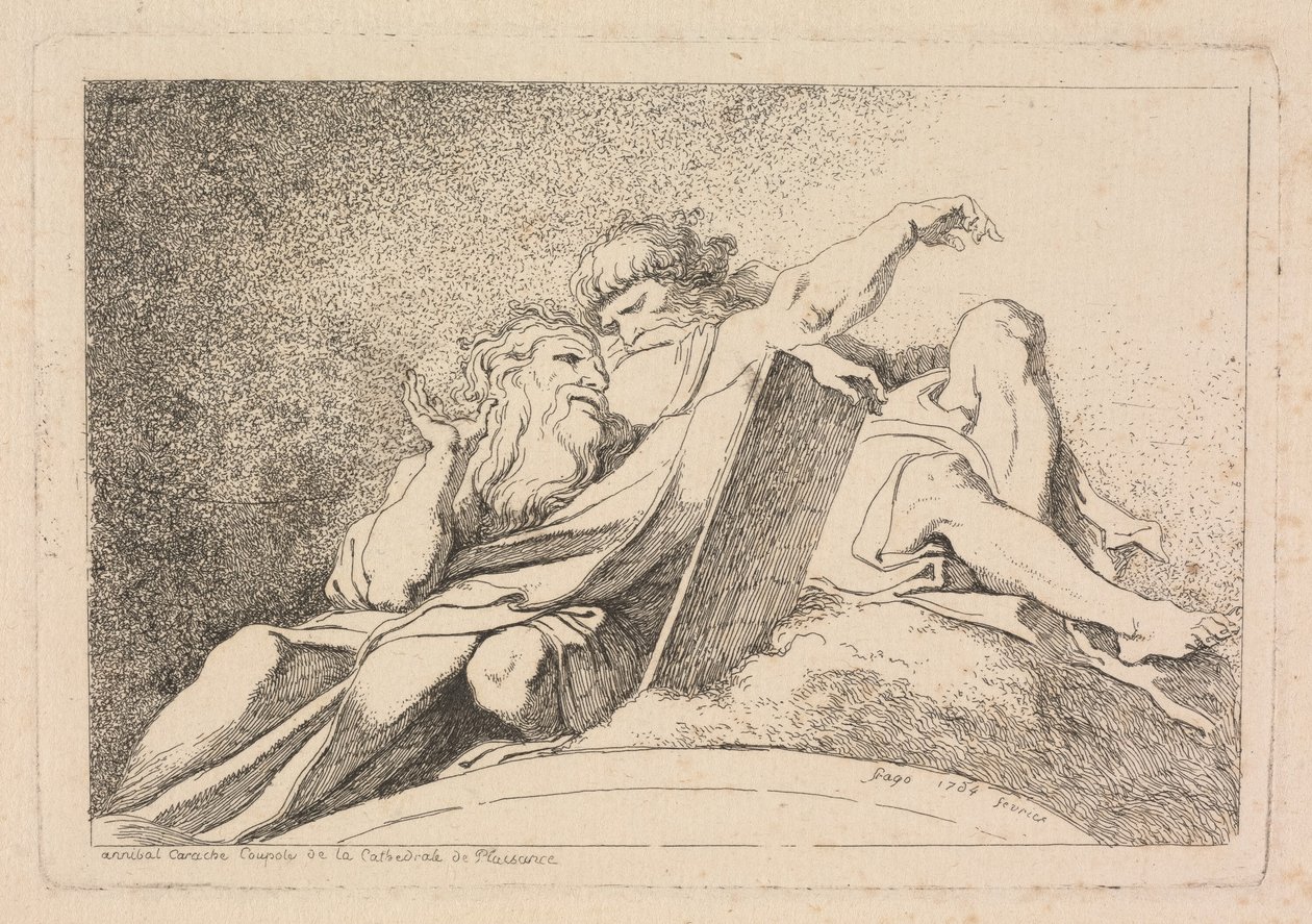 The Two Prophets by Jean Honoré Fragonard after Annibale Carracci