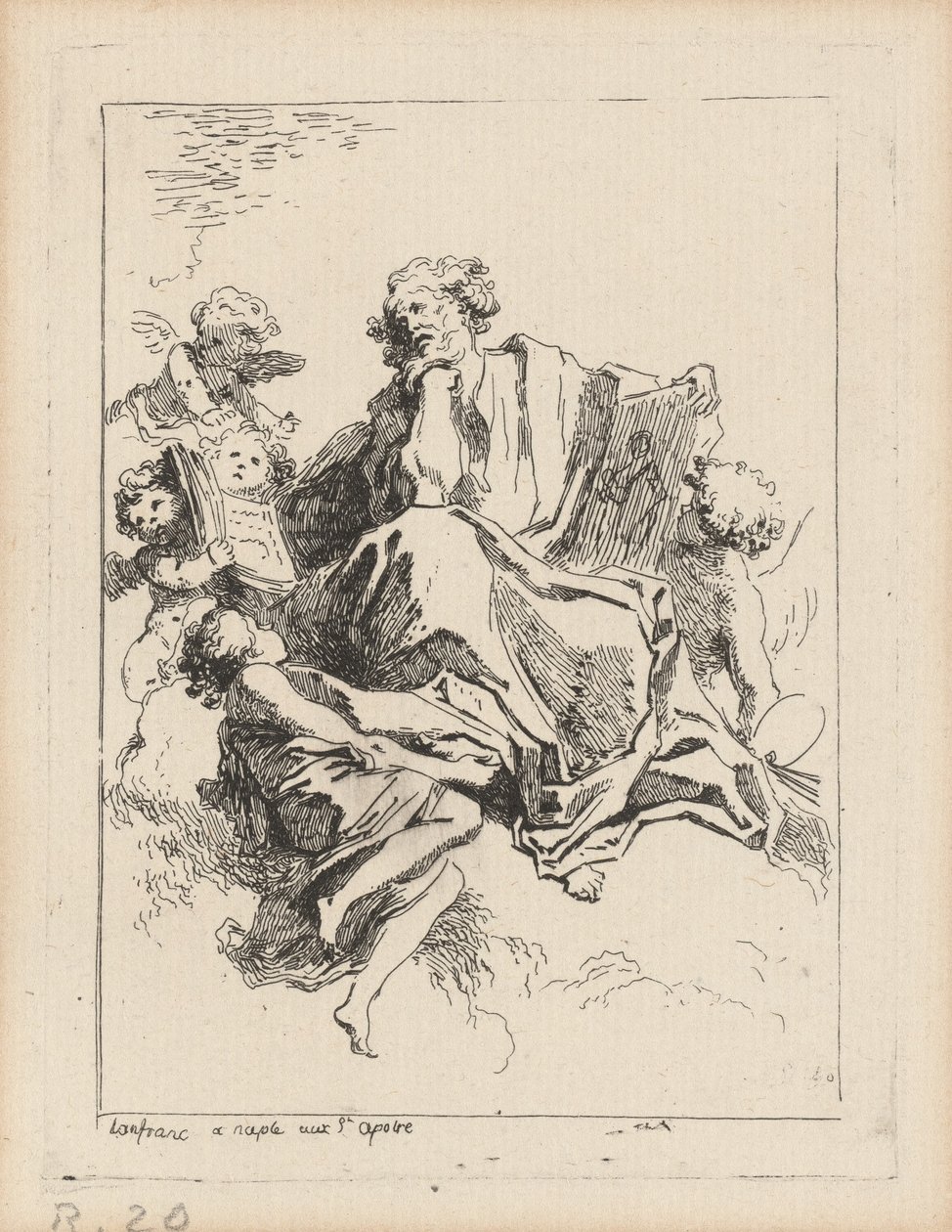 Saint Luke by Jean Honoré Fragonard after Giovanni Lanfranco