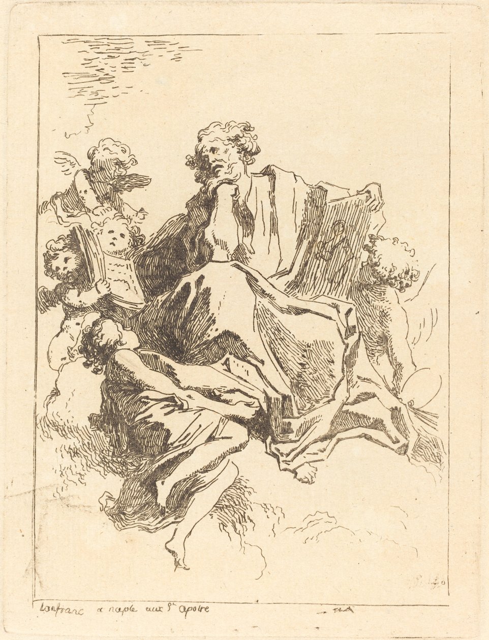 Saint Luke by Jean Honoré Fragonard after Giovanni Lanfranco