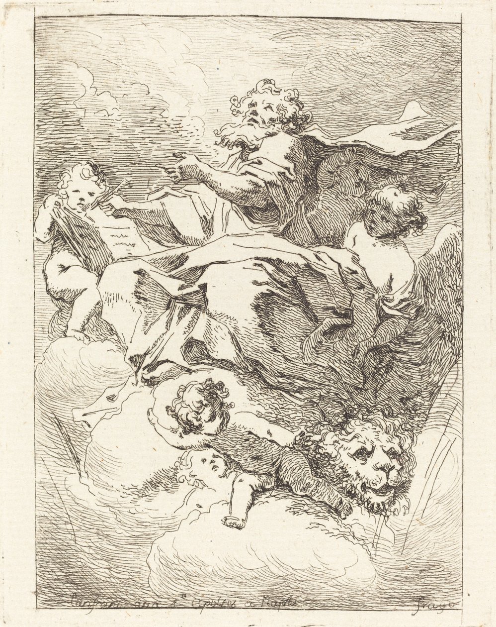 Saint Mark by Jean Honoré Fragonard after Giovanni Lanfranco