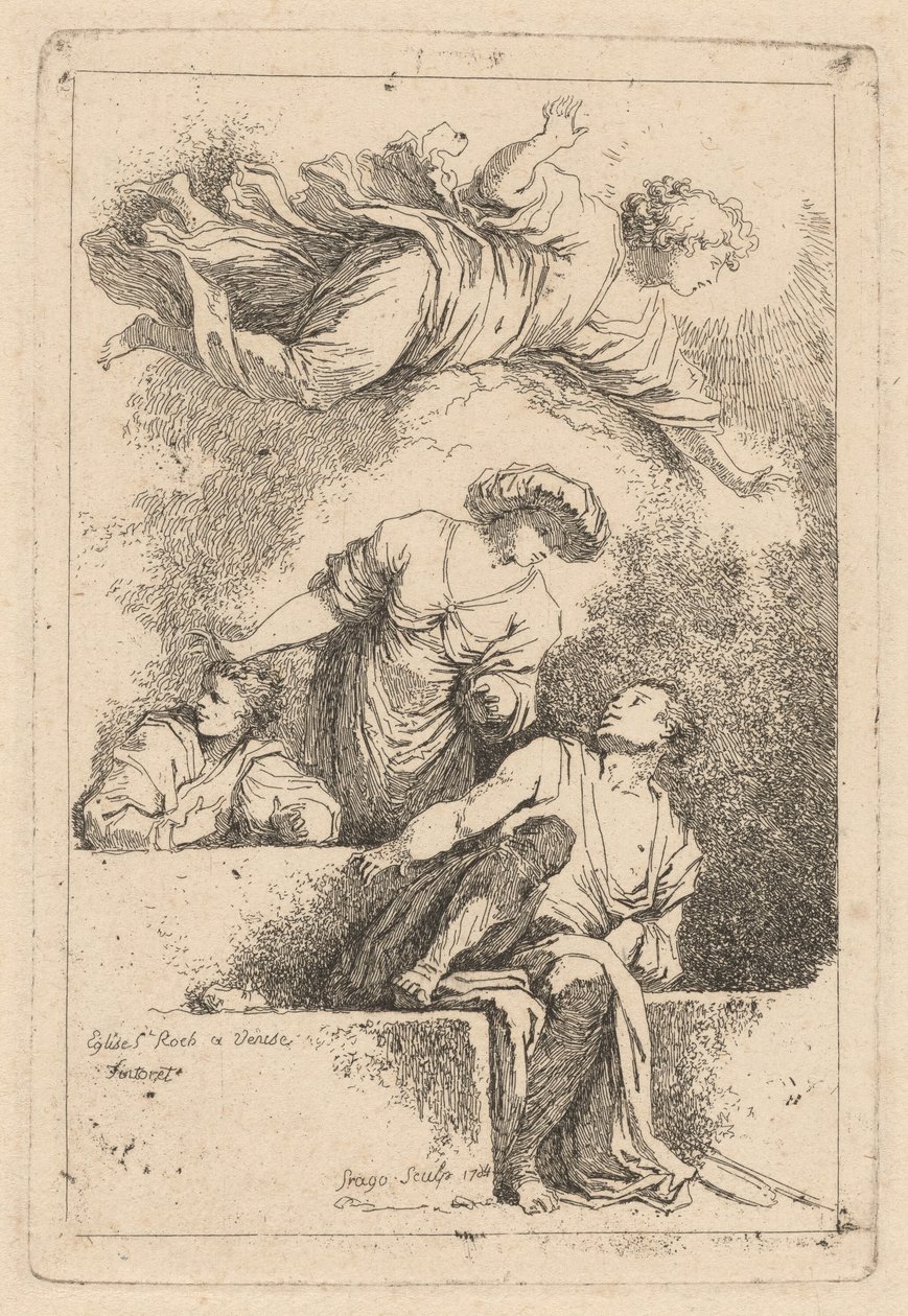The Disciples at the Tomb by Jean Honoré Fragonard after Jacopo Tintoretto
