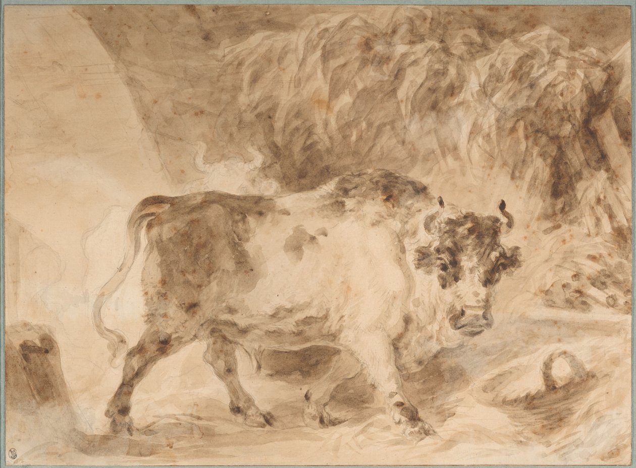 Bull of the Roman Campagna by Jean Honore Fragonard