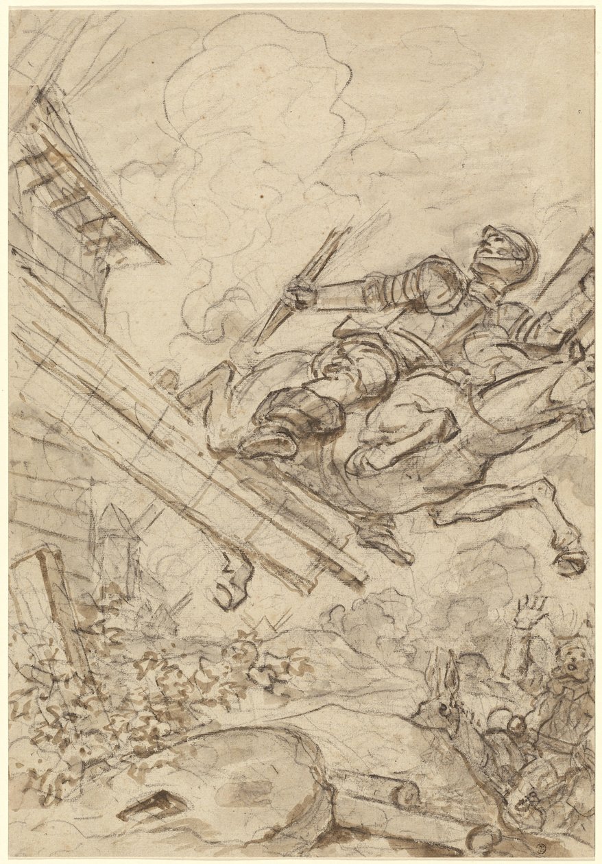 Don Quixote Attacking the Windmill by Jean Honore Fragonard