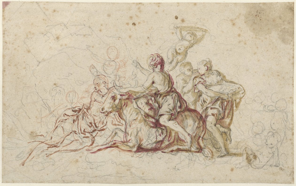 Europa Abducted by Jupiter in the Form of a Bull by Jean Honore Fragonard