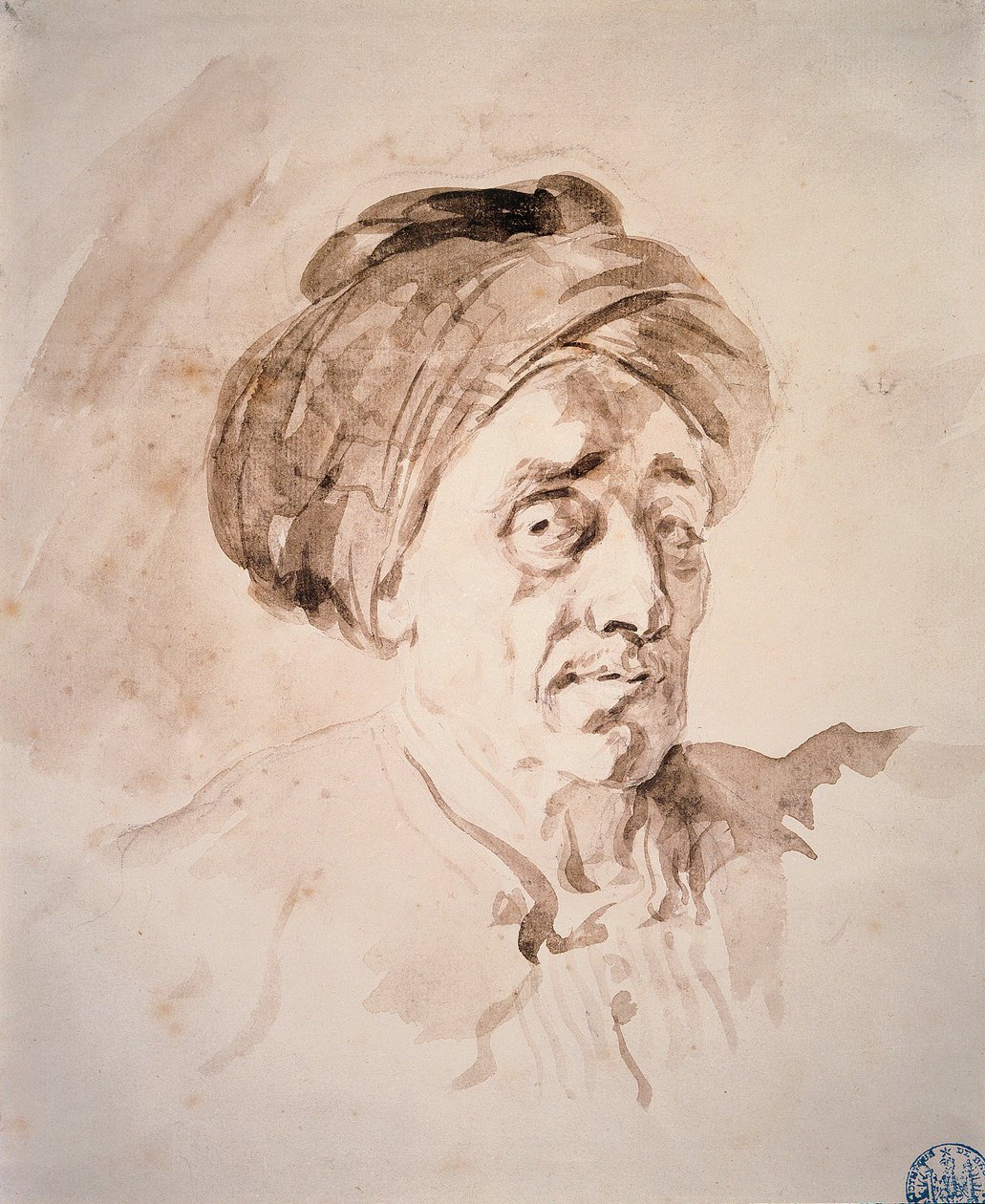 Head with a Turban by Jean Honore Fragonard