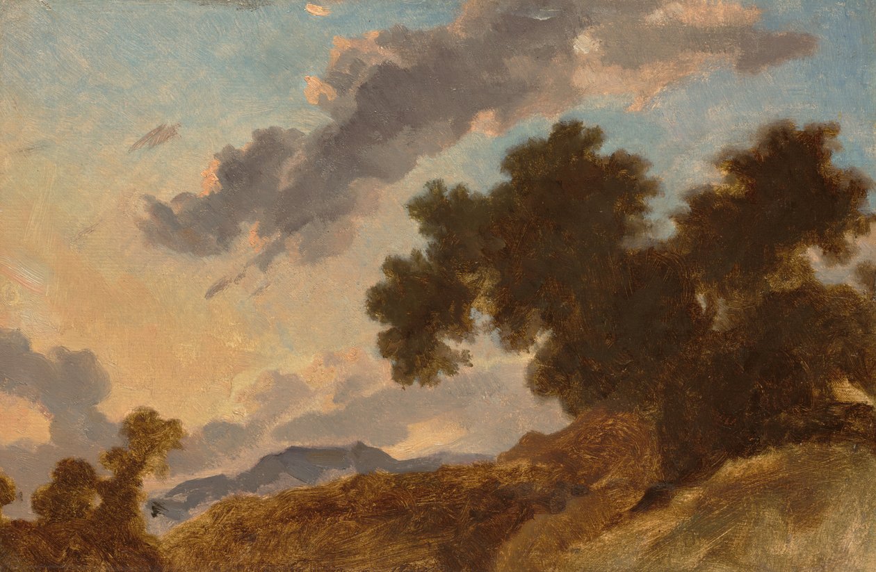 Mountain Landscape at Sunset by Jean Honore Fragonard
