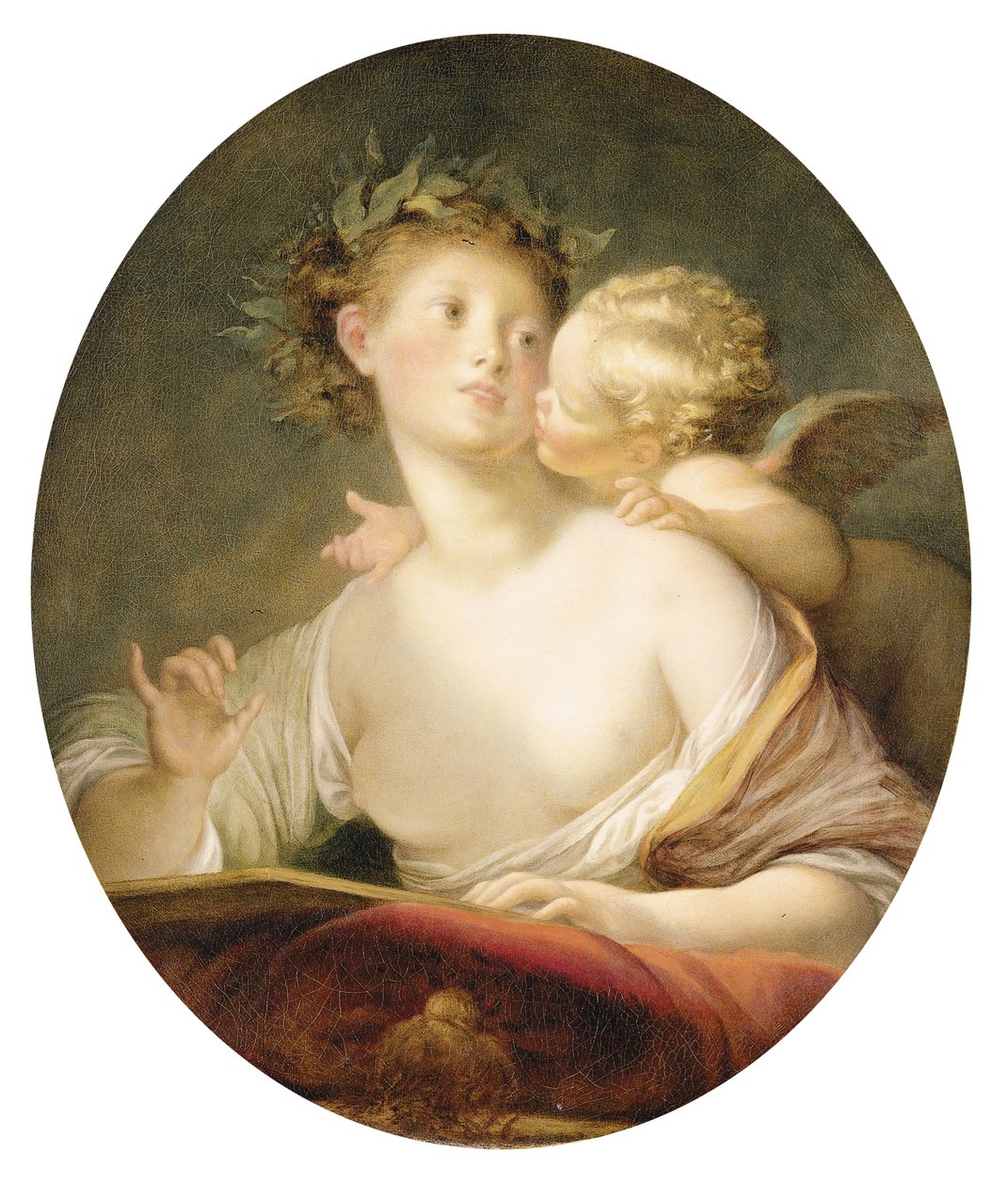 Sappho Inspired by Cupid by Jean Honore Fragonard