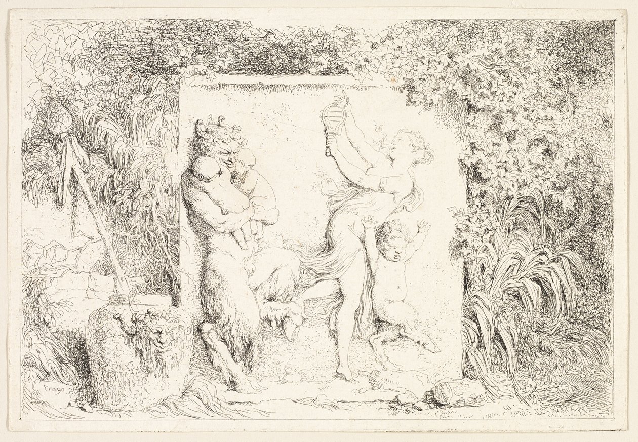 Satyrs Dancing from Bacchanales, or Satyrs