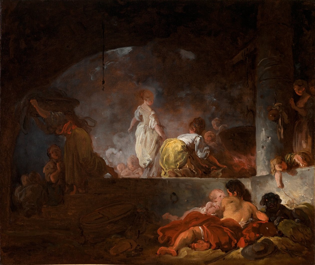 The Laundresses by Jean Honore Fragonard
