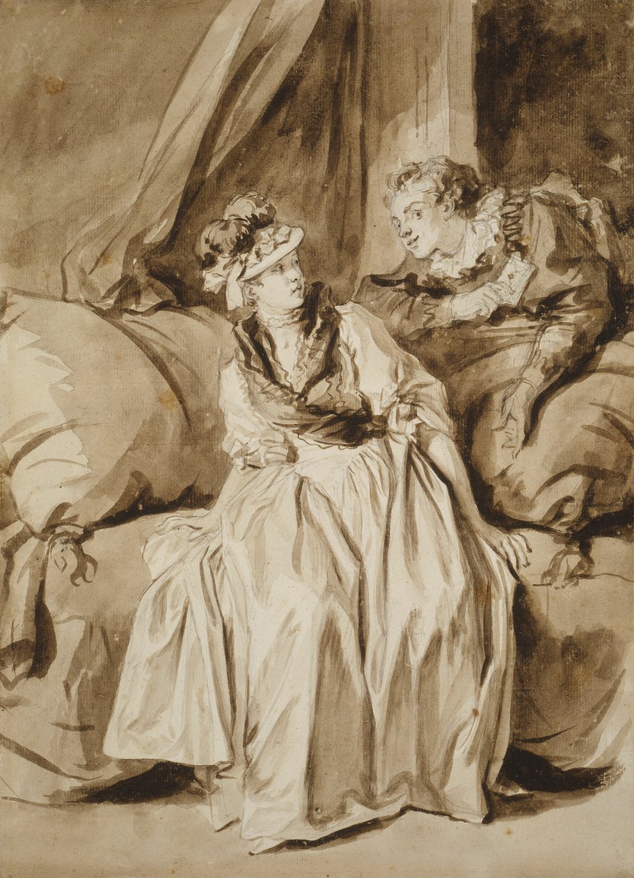 The Letter, or The Spanish Conversation by Jean Honore Fragonard