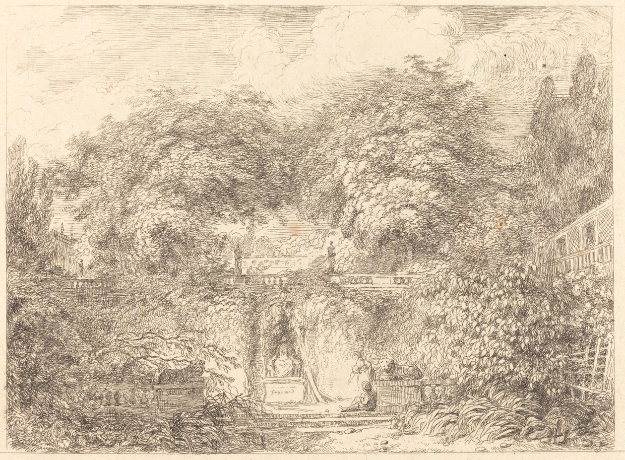 The Little Park by Jean Honore Fragonard