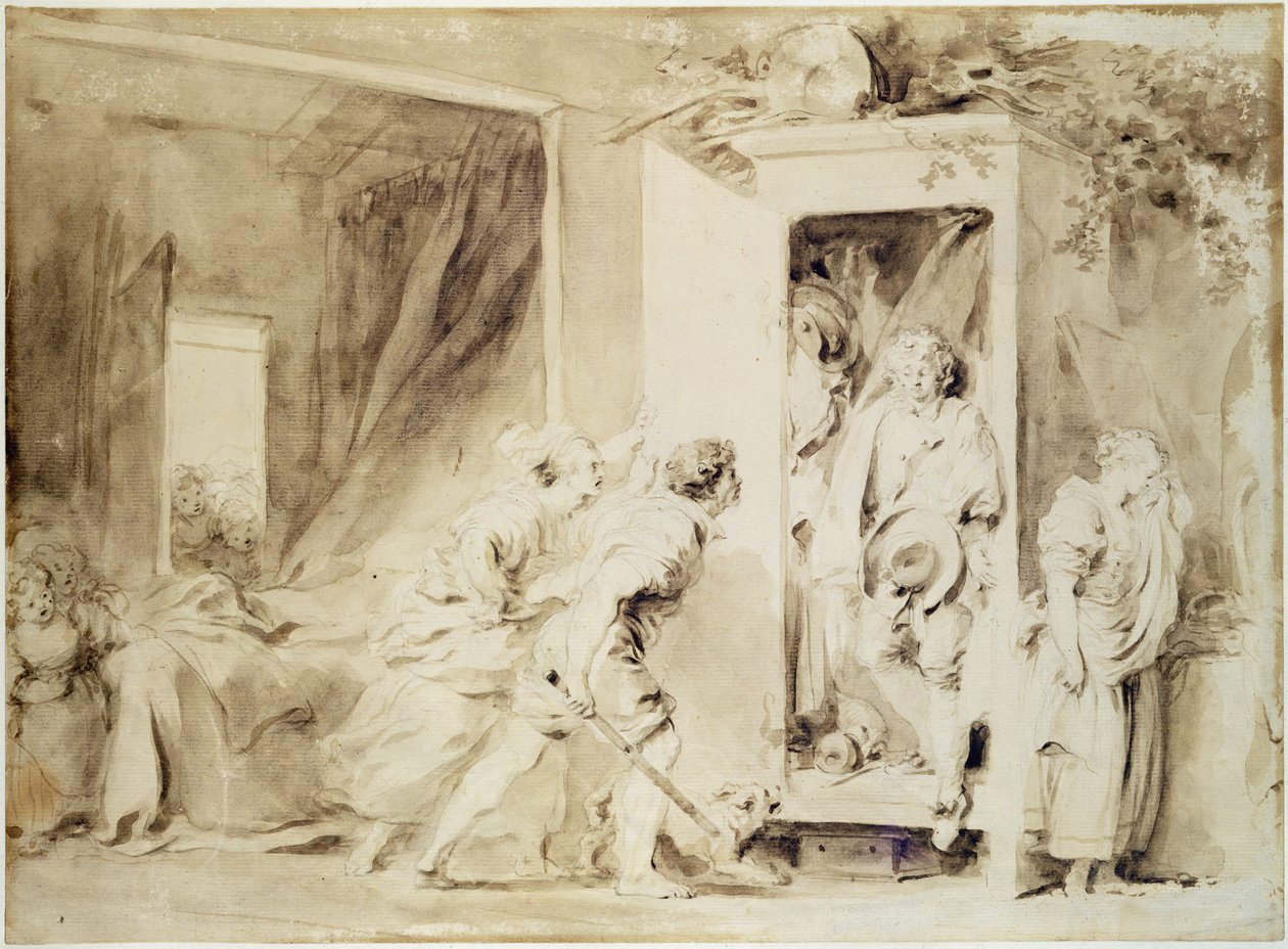 The Surprised Lover by Jean Honore Fragonard