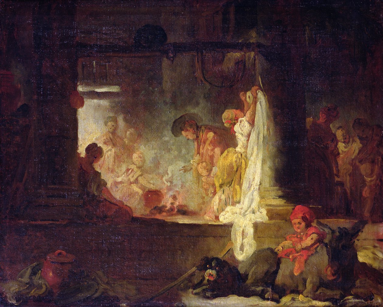 The Washerwomen by Jean Honore Fragonard