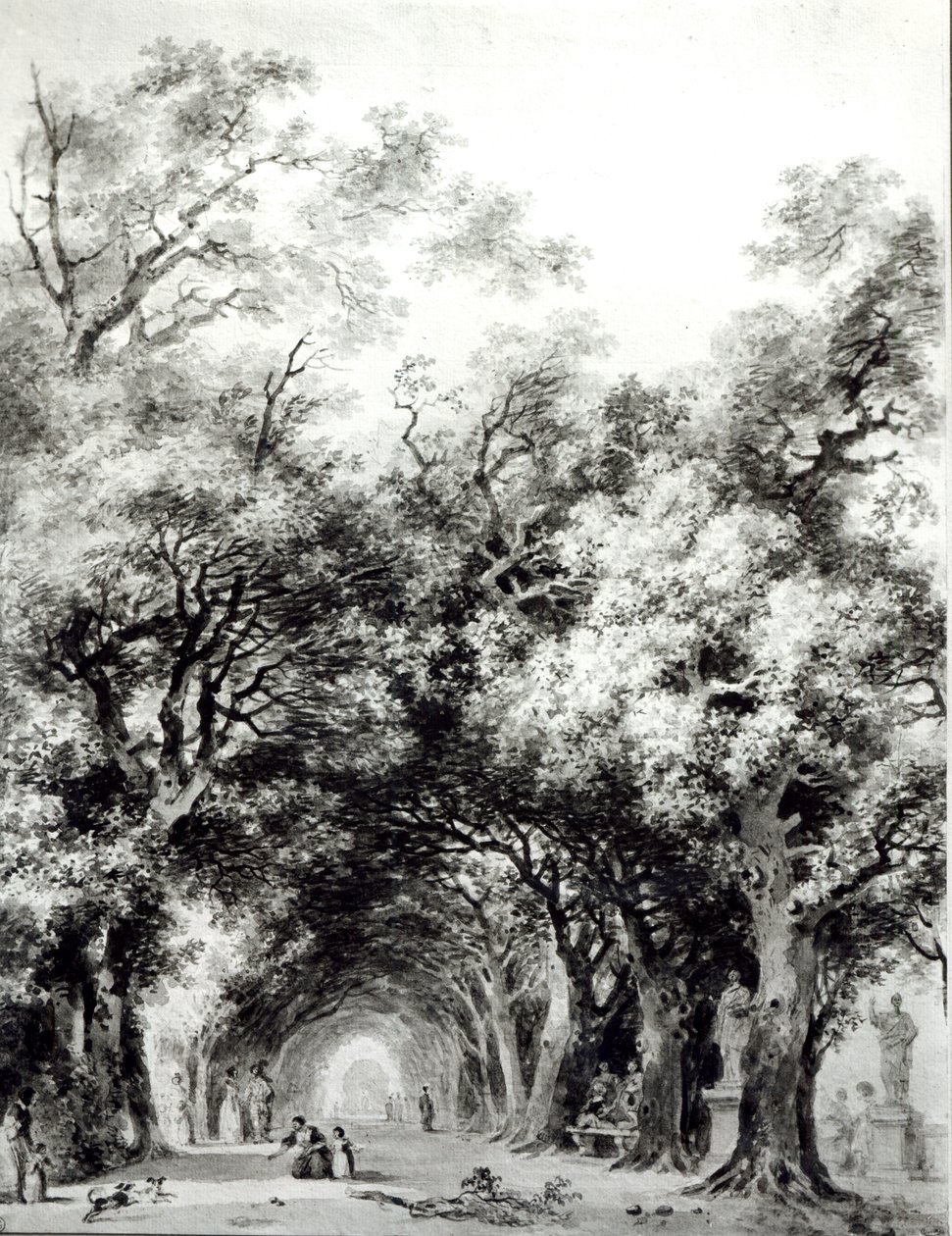 The shady alley by Jean Honore Fragonard