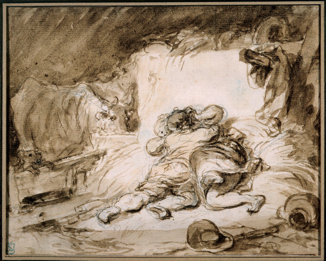 The Stable by Jean-Honore Fragonard