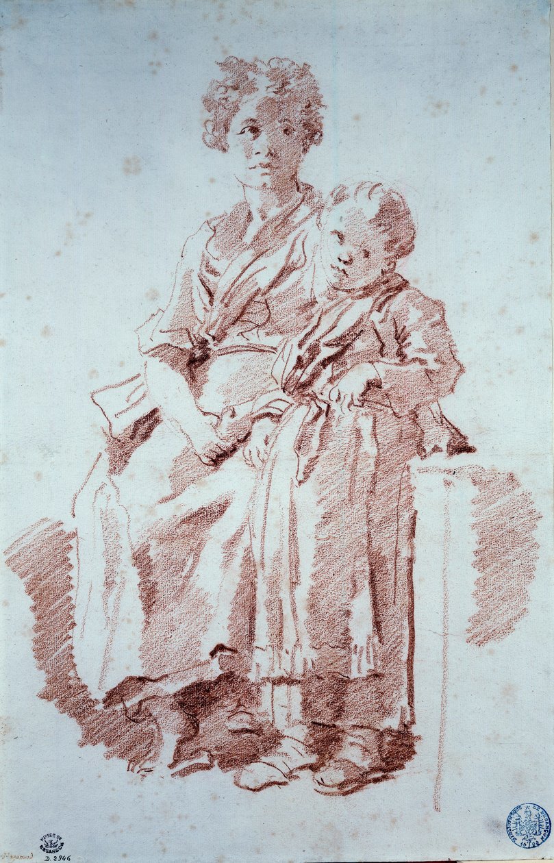 Young Girl and Her Little Sister by Jean Honore Fragonard