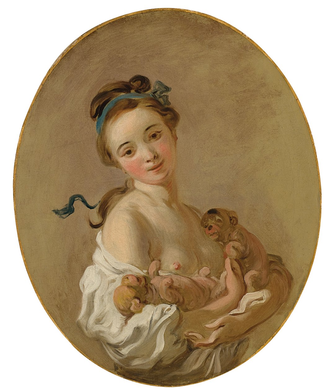 Young Girl holding Two Puppies, c.1770 by Jean Honore Fragonard