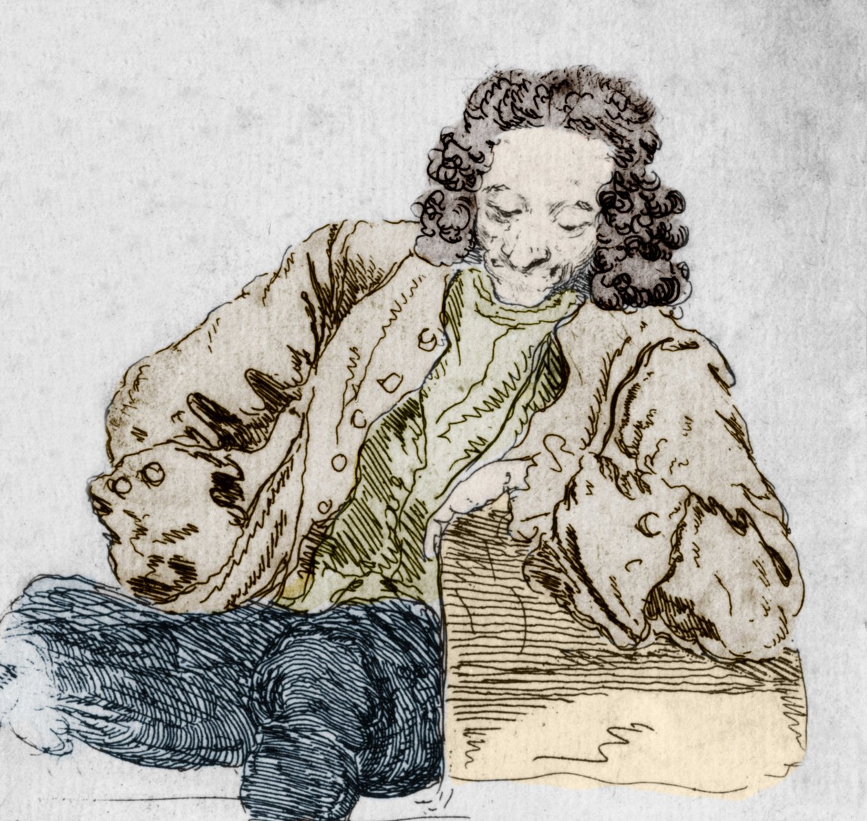 Portrait of Francois Marie Arouet, dit Voltaire (1694-1778) (detail) after 