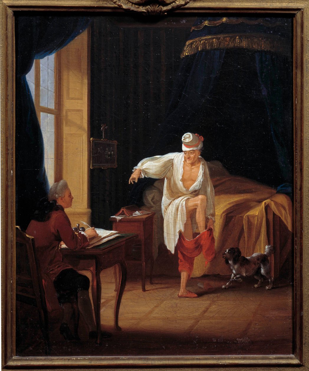Voltaire dictating to his secretary Collini at Ferney by Jean Huber
