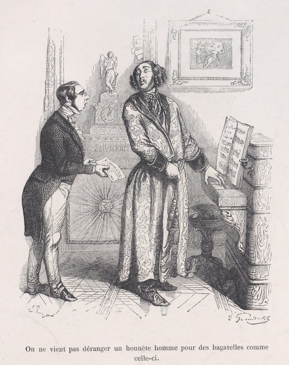One Does Not Bother an Honest Man with Trifles Like This, from the Little Miseries of Human Life by Jean Ignace Isidore Gérard