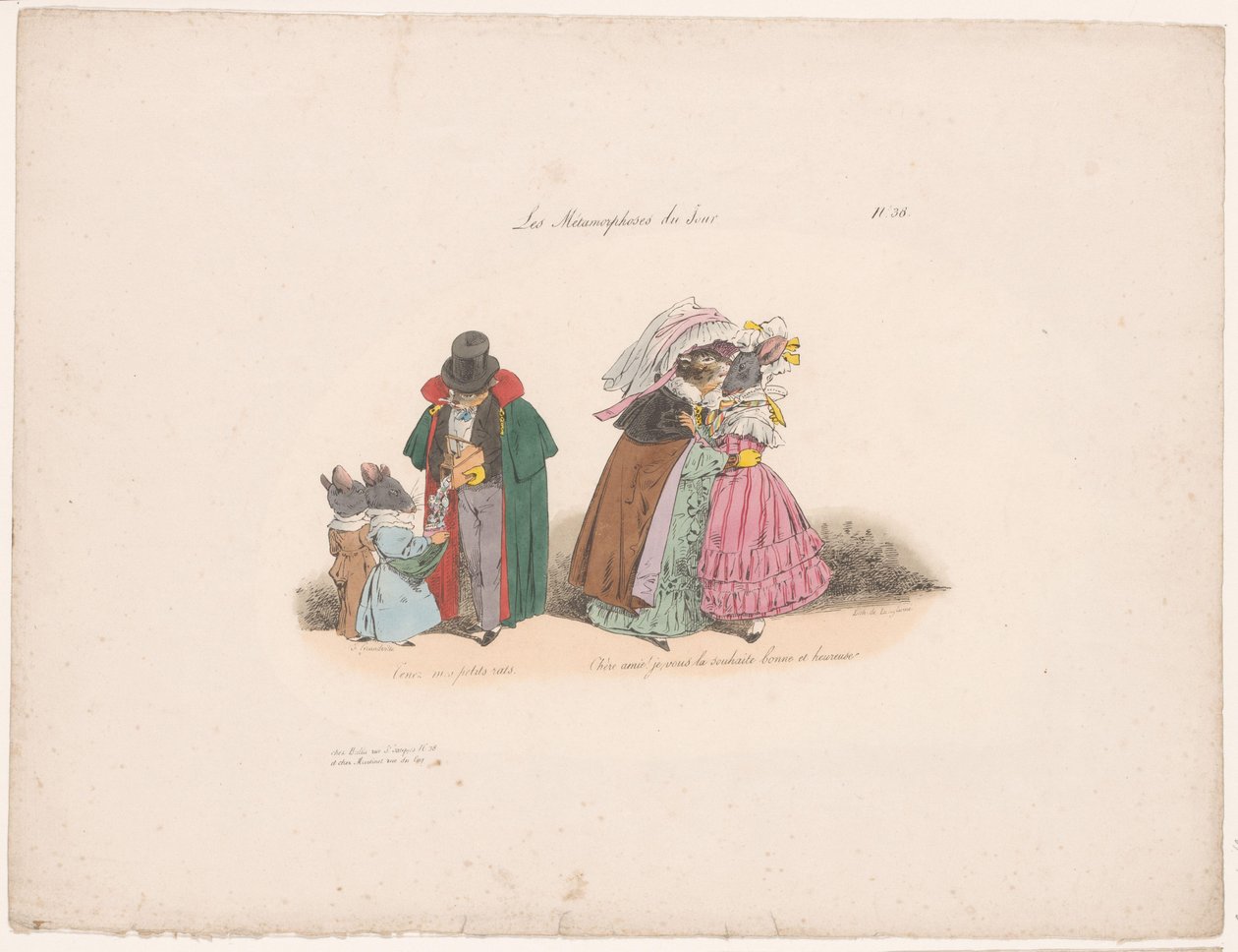 Cats Behaving Kindly Towards Mice by Jean Ignace Isidore Gérard Grandville