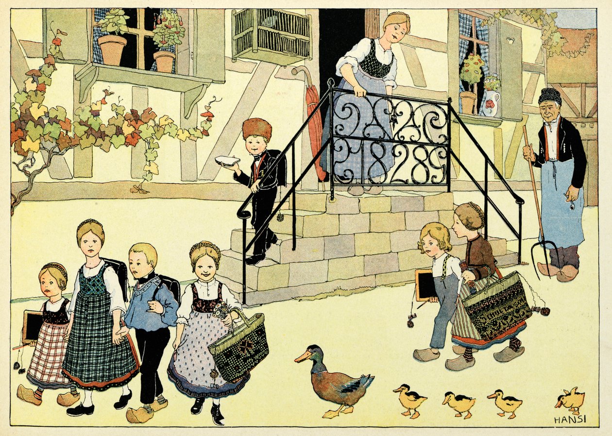 My Village, Those Who Do Not Forget: Departure for School by Jean Jacques (1873 1951) Waltz