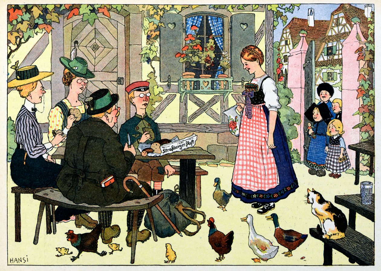 My Village, Those Who Do Not Forget: German Tourists by Jean Jacques (1873 1951) Waltz