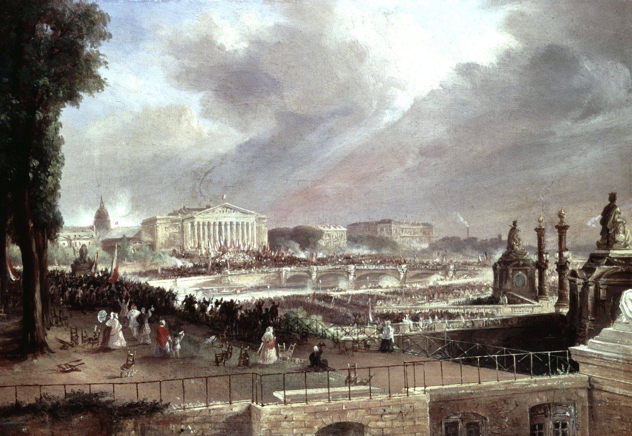 Proclamation of the Second French Republic, Place de la Concorde, February 24 by Jean Jacques (after) Champin
