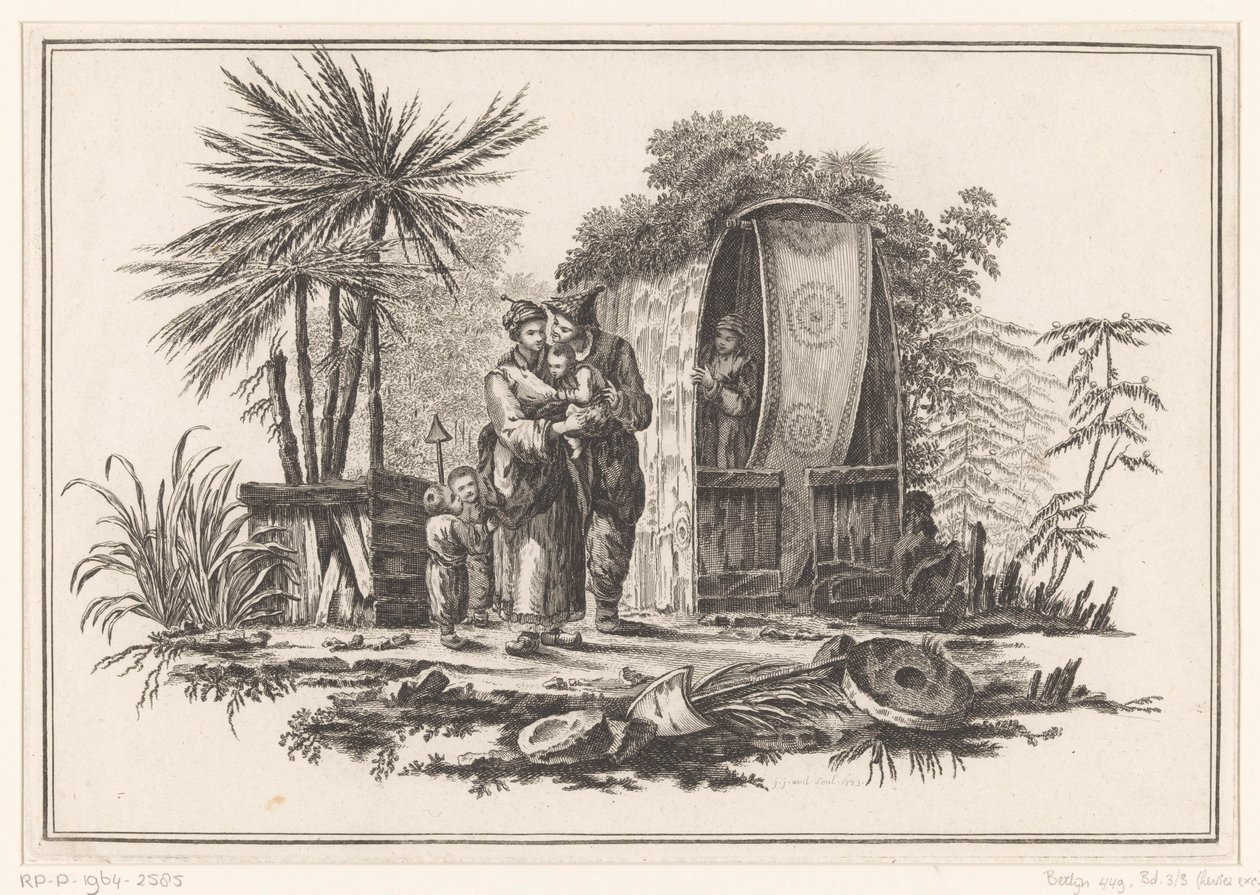 Touch (Nouveau Cahier de Six Feuilles De Différents Sujets Chinois Historiés, Représentant les Cinq Sens de Natures series) by Jean Jacques Avril (I)