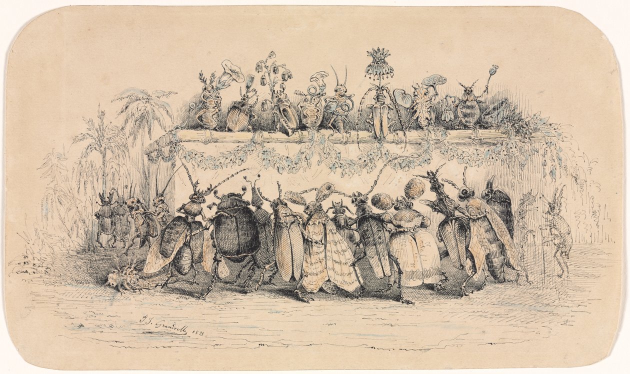 An Insect Ball by Jean Jacques Grandville